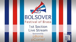 Bolsover Festival of Brass 2023  1st Section Live Stream  Sponsored by pBone pCornet [upl. by Eniamsaj]