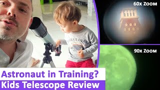 Portable Mijiaowatch Telescope For Kids amp Beginners  50mm up to 90X Zoom [upl. by Celin880]