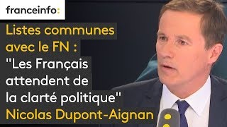 quot Les Français attendent de la clarté politiquequot Nicolas DupontAignan [upl. by Cesare421]