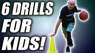 6 BEST Dribbling Drills For Kids Basketball Drills For Beginners [upl. by Boris]