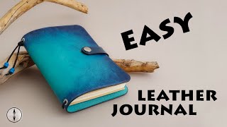 How to make a leather notebook cover  DIY Leather Journal cover  PDF Pattern [upl. by Eckart]