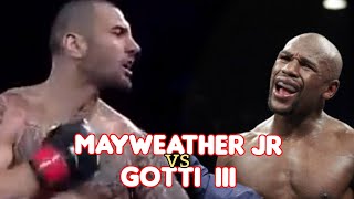 John Gotti III contra Floyd Mayweather Jr exhibition fight REMATCH highlights [upl. by Ahsekyt]