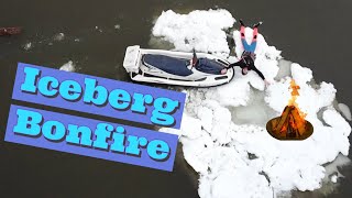 Iceberg Hopping On Jetski  Bonfire Floating Down The River NNKH [upl. by Aiceled640]