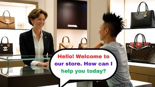 English Conversation Practice for Buying a Brand Bag in a Store 200 sentences [upl. by Galang999]