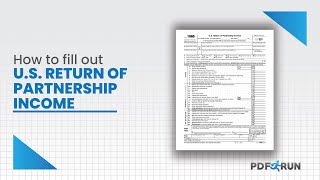 How to Fill Out Form 1065 or US Return of Partnership Income  PDFRun [upl. by Ambrogino215]