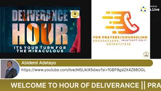 HOUR OF DELIVERANCE  PRAYERS FOR FAMILY  FOLLOW US GODSAMBASSADORSOUTREACHINTERNATIONAL [upl. by Calida]