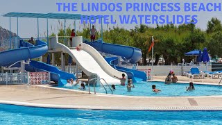 The Lindos Princess Beach Hotel Main Waterslides [upl. by Kaczer378]