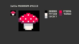 Pixel Art  16x16  Mushroom  241113 pixelart [upl. by Aig755]