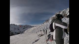 Second part of the run down Grand Paradis in Champery in January 2024 [upl. by Boggs]