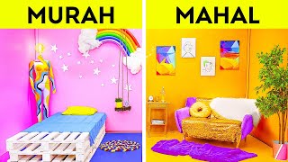 TANTANGAN MAKEOVER KAMAR KEREN  Kaya vs Bokek  Barang Murah vs Mahal buat Kamarmu oleh 123 GO [upl. by Hoffert]