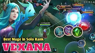 Vexana the Best Mage in Solo Rank  Best Build  Emblem and Gameplay [upl. by Yart]