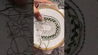 How to do couching stitch embroidery handembroidery art diy shorts [upl. by Evangelist]