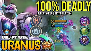 URANUS BEST BUILD 2024  BUILD TOP GLOBAL URANUS GAMEPLAY  MOBILE LEGENDS✓ [upl. by Suilenrac]