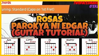 Parokya Ni Edgar  Rosas Guitar Tutorial [upl. by Enirod]