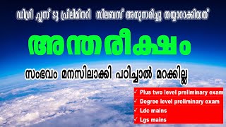 അന്തരീക്ഷം  degree preliminary level plus two preliminary  GEOGRAPHY PSC BASICSldcmains [upl. by Timi]