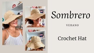 SOMBRERO DE VERANO☀️ Tejido a Crochet tutorial crochethat [upl. by Adiraf]