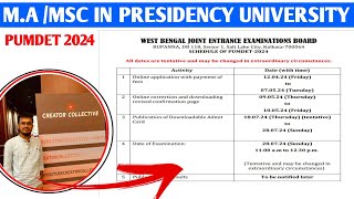 Presidency University Admission Online application 2024PUBDET 2024 [upl. by Elrod]