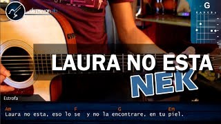 Cómo tocar quotLaura No Estaquot de Nek en Guitarra Acústica HD Tutorial  Christianvib [upl. by Sexela]