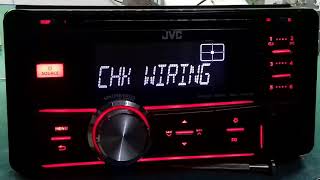 Warning chk wiring then reset CD JVC [upl. by Rratsal]