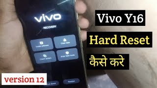 Vivo Y16 Hard Reset  Y16 Hard reset kaise kare  Vivo Y16 frp bypass [upl. by Foulk]