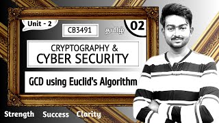 GCD using Euclids Algorithm in Tamil  Cryptography and Cyber Security in Tamil  CB3491 in Tamil [upl. by Ojytteb381]