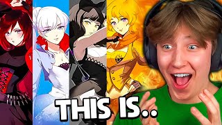 First Time Reacting to ALL RWBY TRAILERS [upl. by Claudelle561]