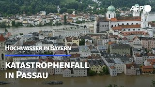 Hochwasser in Bayern Passau ruft Katastrophenfall aus  AFP [upl. by Eitsyrhc979]