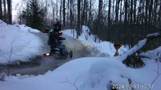 NH Snowmobile Trail 117 Groveton Trailblazers Best VOLUNTEER Groomers in North Country [upl. by Hoye]