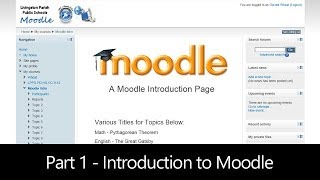 Part 1  Introduction to Moodle  An Online Classroom Moodle How To [upl. by Lucita733]