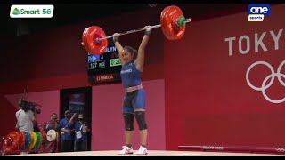 Hidilyn Diaz winning moment at the 2020 Tokyo Olympics [upl. by Manup]