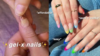 STEP BY STEP HOW I GET MY GELX NAILS TO LAST 5 WEEKS [upl. by Enoyrt560]