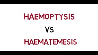 haemoptysis vs haematemesis [upl. by Allevon]