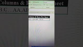 Number of Columns amp Rows in Excel [upl. by Nirot860]