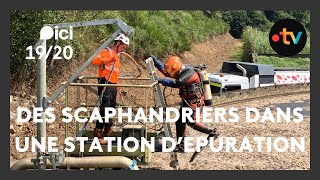 INSOLITE Des scaphandriers dans les eaux usées de la station dépuration [upl. by Gustaf]