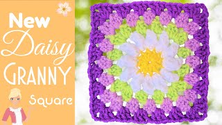 New Daisy Granny Square 🌼 Easy Flower Granny Square for Beginners [upl. by Walcott520]