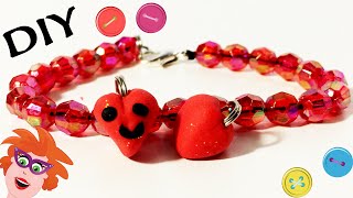 Nederlands DIY charm bracelets hearts  Zelf hartjes bedeltjes maken van Fimo klei [upl. by Nyrb683]