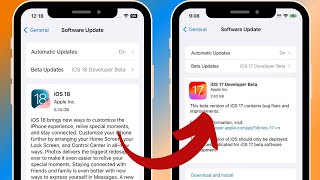 How To Downgrade iOS 18 to 17 Without Data Loss New Method [upl. by Boudreaux]