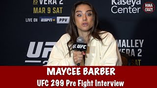 Maycee Barber slams Julianna Pena wants to finish quotGATEKEEPERquot Katyln Cerminara  UFC 299 [upl. by Oirelav]