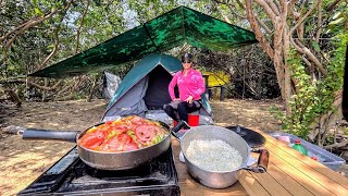 AMANHECE EM NOSSO ACAMPAMENTO PESCAMOS E FIZEMOS MOQUECA DE PEIXE NA BEIRA DO RIO [upl. by Introk]