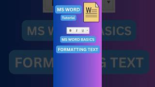 Microsoft Word Basics Tutorial How to Bold Italicize and Underline Text msword shorts [upl. by Hoeg517]