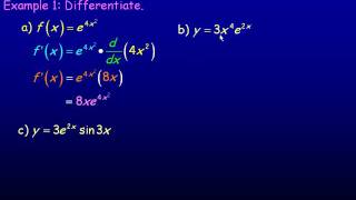 Differentiation Rules For Exponential Functions Part 1 [upl. by Fernande]