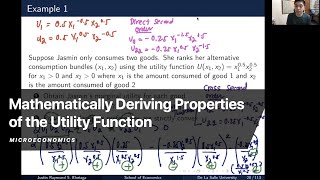 Mathematically Deriving Properties of the Utility Function [upl. by Tybald]