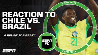 FULL REACTION Brazil defeat Chile in World Cup Qualifying match 👀 A RELIEF  Hofman  ESPN FC [upl. by Hutson334]