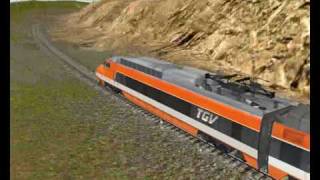 Trainz 2006 TGV Train Crash [upl. by Hogle]