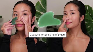 Gua Sha for Sinus relief nose  follow along tutorial [upl. by Ecnatsnok]