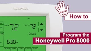 How to program the Honeywell Pro 8000 Thermostat [upl. by Anirrak]