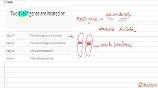 Two allelic genes are located on [upl. by Salvadore]