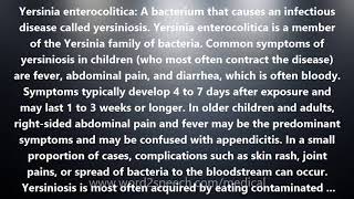 Yersinia enterocolitica  Medical Definition and Pronunciation [upl. by Collin119]