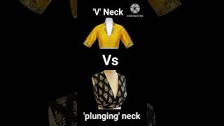 V Neck VS Plunging Neck  What is the difference  V NECK  PLUNGING NECK [upl. by Pearlman]