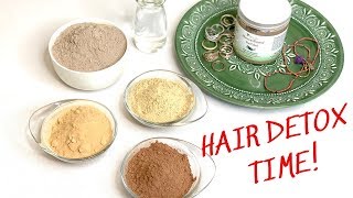 Hair Detox Time THE BEST CLAY EVER Moroccan Rhassoul Clay [upl. by Sowell]